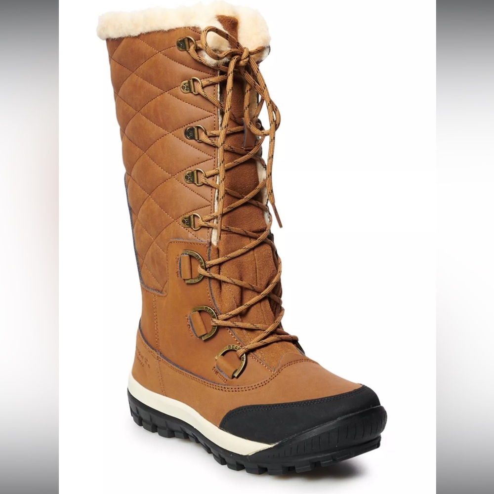 BearPaw Isabella Brown Lace-Up Winter Boots